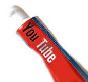 red toothpase tube with the word YouTube on it
